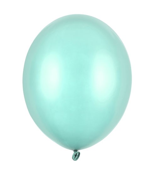 Metallic-Luftballons - mintgrün - 10 Stück