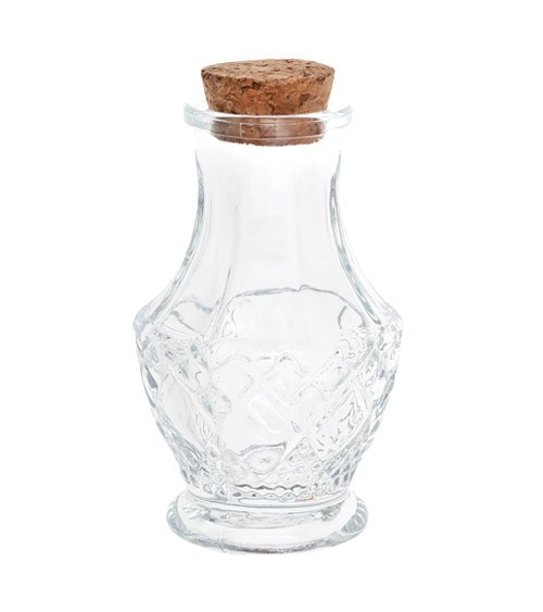 Kleine Glasvasen mit Korken "Imperial" - 5 x 8 cm - 12 Stück