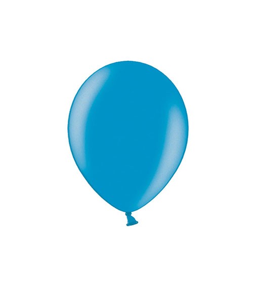 Mini-Luftballons - metallic caribbean blue - 12 cm - 100 Stück
